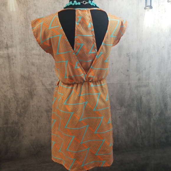EUC Blue & Orange Boutique Kiwi Dress - Picture 2 of 3